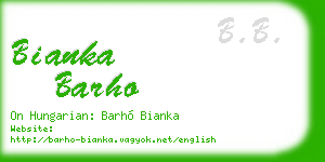 bianka barho business card